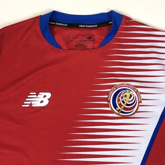 Costa Rica National Team Soccer Football Red Team Jersey New Balance Medium - Picture 2 of 10